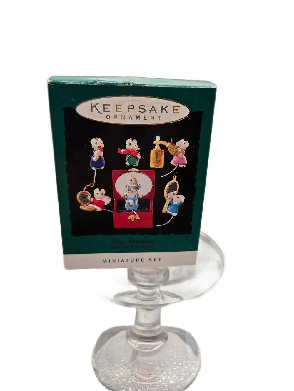 Hallmark Keepsake Miniature Tiny Treasures Ornament Set with Six mice